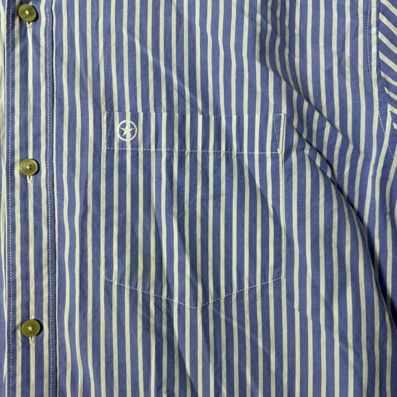 Converse Men's Blue and White Striped Button Down Shirt Cotton XXL - Picture 3 of 14